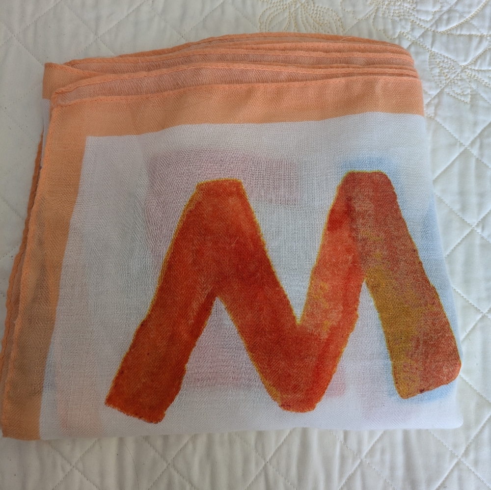 Colorful Lettered Scarf - Picture 4 of 6